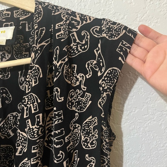 Anthropologie Maeve Elephant Noronha Faux Wrap Size XSmallP - Picture 5 of 12